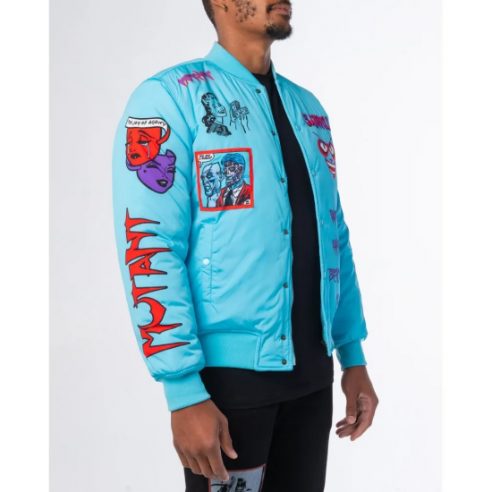 BABY BLUE MUTANT BOMBER JACKET