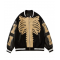 Bones V2 Black Varsity Letterman Jacket