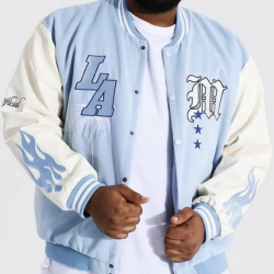 Baby Blue LA Letterman M Jacket Baby Blue LA Letterman M Jacket