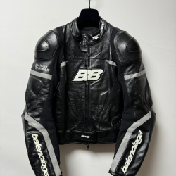 Balenciaga Black Motorcycle Leather Jacket