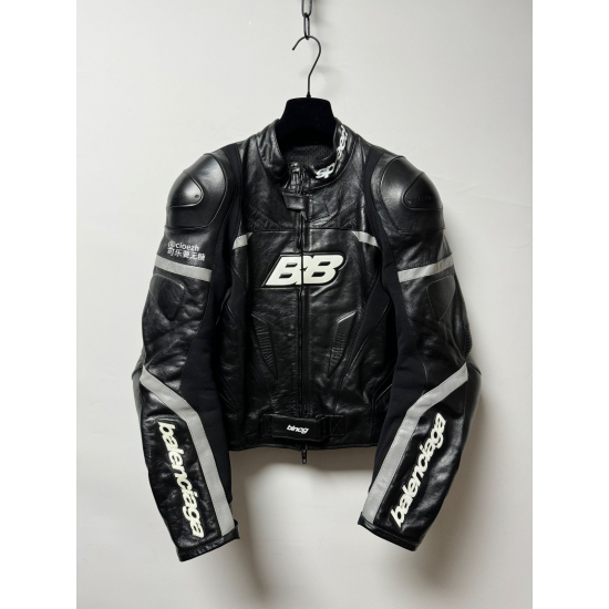 Balenciaga Black Motorcycle Leather Jacket