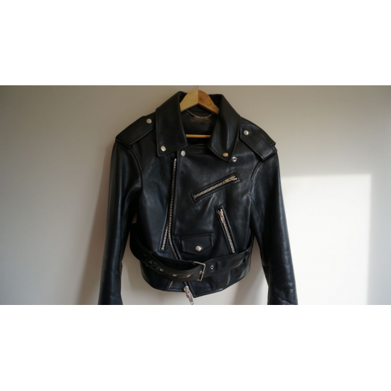 Balenciaga Swing Biker Black Leather Jacket