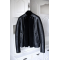 Balmain Men's Black Leather Shearling Biker Jacket
