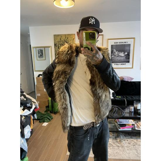 Balmain Rocky Personal Fur Leather Jacket