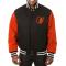 Baltimore Orioles Orange Black Wool Varsity Jacket