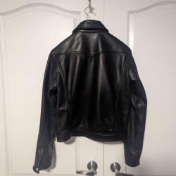 Bare Knuckles Classic Black Men's Leather Trucker Jacket  Bare Knuckles Classic Black Men's Leather Trucker Jacket