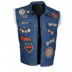 Barley Lightfoot Onward Vest Blue Patched Denim Latest Fashion Halloween Jacket Barley Lightfoot Onward Vest Blue Patched Denim Latest Fashion Halloween Jacket