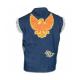 Barley Lightfoot Onward Vest Blue Patched Denim Latest Fashion Halloween Jacket