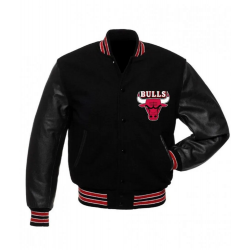 Basketball Chicago Bulls College Black Jacket