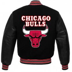 Basketball Chicago Bulls College Black Jacket Basketball Chicago Bulls College Black Jacket
