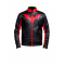 Batman Beyond Red Logo Black Leather Jacket