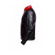 Batman Beyond Red Logo Black Leather Jacket