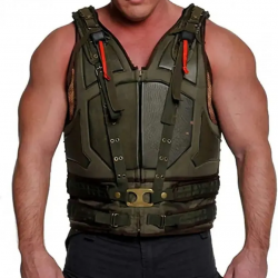 Batman Dark Knight Rises Cosplay Military Bane Faux Leather Vest