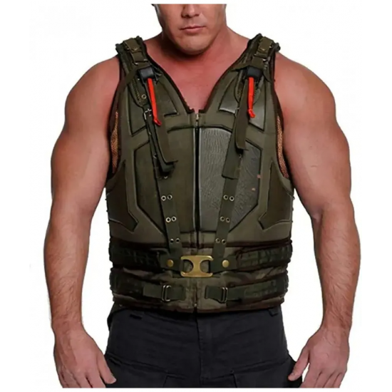 Batman Dark Knight Rises Cosplay Military Bane Faux Leather Vest