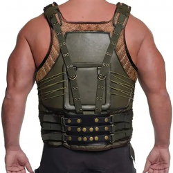 Batman Dark Knight Rises Cosplay Military Bane Faux Leather Vest
