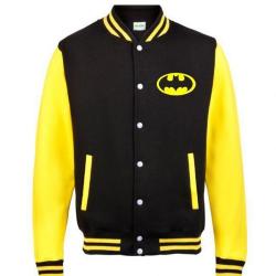 Batman Lettermen Black Varsity Jacket Batman Lettermen Black Varsity Jacket