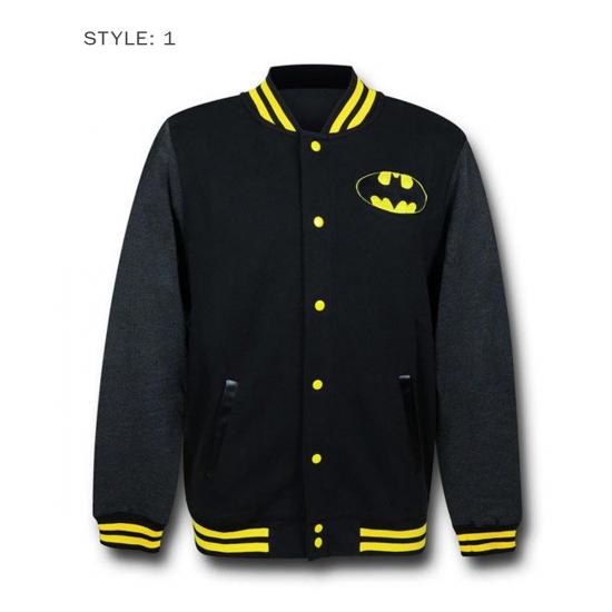 Batman Lettermen Black Varsity Jacket