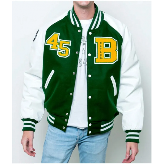 Baylor Collegiate University Green and White Jacket