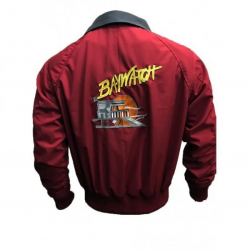 Baywatch Mens Red Lifeguard Cotton Bomber Jacket