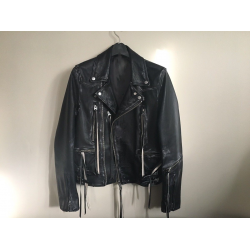 Bed JW Ford Distressed Black Biker Jacket 
