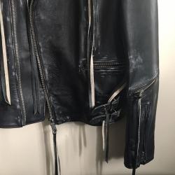 Bed JW Ford Distressed Black Biker Jacket  Bed JW Ford Distressed Black Biker Jacket