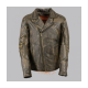 Beltless Brown Leather Motorcycle Jacket