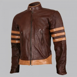 Biker Brown Wolverine Vintage Leather Jacket Biker Brown Wolverine Vintage Leather Jacket