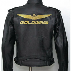 Biker Goldwing Black Leather Jacket Biker Goldwing Black Leather Jacket