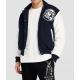 Billionaire Boys Club Astro Blue and White Varsity Jacket