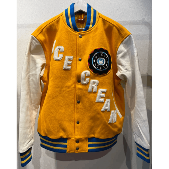 Billionaire Boys Club × Icecream Yellow Varsity Jacket