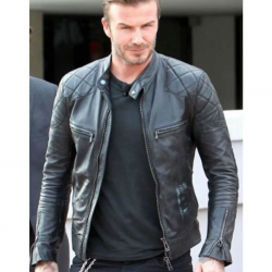 Black Leather David Beckham Jacket Black Leather David Beckham Jacket