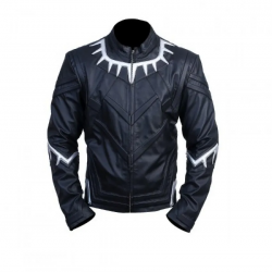 Black Panther Avengers Infinity War Chadwisk Boseman Black Costume Leather Jacket Black Panther Avengers Infinity War Chadwisk Boseman Black Costume Leather Jacket