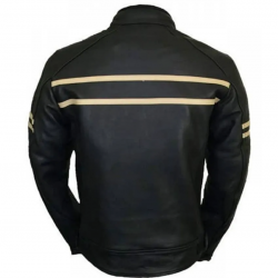 Black Retro Style Mens Leather Fashion Jacket Black Retro Style Mens Leather Fashion Jacket