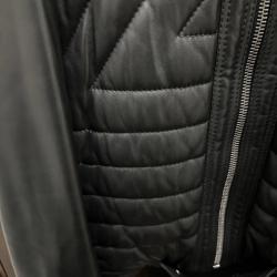 Black Striped Motorcycle Leather Jacket Black Striped Motorcycle Leather Jacket