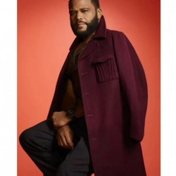 Blackish Season 05 Anthony Anderson Maroon Coat Blackish Season 05 Anthony Anderson Maroon Coat