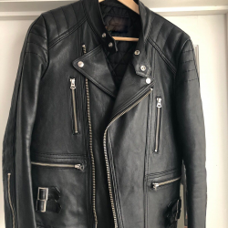 Blackmeans Men's Black Moto Jacket