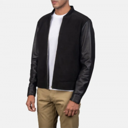 Blain Black Hybrid Bomber Jacket Blain Black Hybrid Bomber Jacket