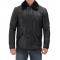Boehmer Mens Black Shearling Leather Jacket