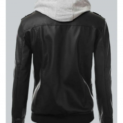 Bomber Mens Slim Fit Black Biker Jacket Bomber Mens Slim Fit Black Biker Jacket