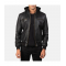 Bouncer Biz Black Leather Bomber Jacket