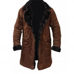 Brad Pitt Snatch Mickey ONeil Brown Suede Leather Shearling Coat Brad Pitt Snatch Mickey ONeil Brown Suede Leather Shearling Coat