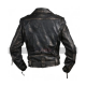 Brando Biker Vintage Cafe Racer Distressed Black Leather Jacket