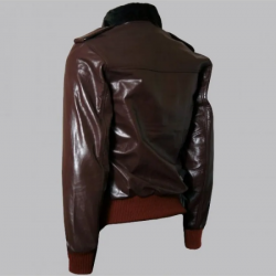 Brown RJ MacReady Brown Bomber Leather Jacket Brown RJ MacReady Brown Bomber Leather Jacket