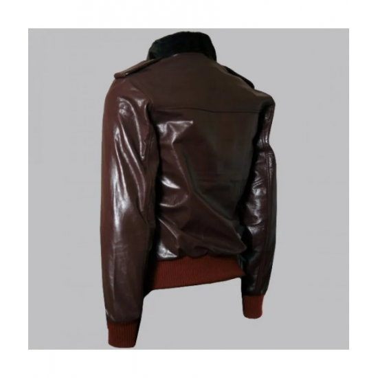 Brown RJ MacReady Brown Bomber Leather Jacket