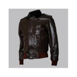 Brown RJ MacReady Brown Bomber Leather Jacket