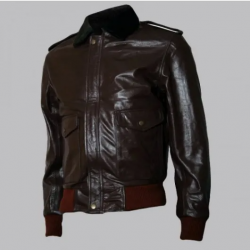 Brown RJ MacReady Brown Bomber Leather Jacket Brown RJ MacReady Brown Bomber Leather Jacket