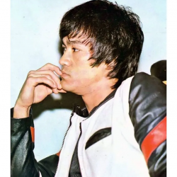 Bruce Lee Classic Vintage White Leather Jacket Bruce Lee Classic Vintage White Leather Jacket