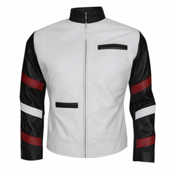 Bruce Lee Classic Vintage White Leather Jacket Bruce Lee Classic Vintage White Leather Jacket