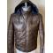 Brunello Cucinelli Leather Biker Zip-Up Pocket Hooded Jacket