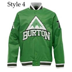 Burton Snowboard Green Varsity Jacket